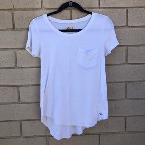 Hollister White scoop neck tee☁️☁️